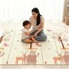 Soontrans Tappetino da gioco per bambini, pieghevole, 200 x 180 x 1 cm, Play Mat for Babies double face, in gommapiuma, impermeabile, portatile, con custodia (Panda/Orso)