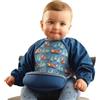 Bibetta Ultrabib - Weaning bib with sleeves - Premium Neoprene for Comfort - Waterproof - Baby bibs with Crumb Catcher Pocket for Feeding Toddler & Babies - Roll Up and Machine Washable