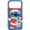 Disney Custodia per iPhone 17 Pro Max Disney Santa Stitch and Scrump Holiday pervinca blu