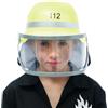 Chaks - Elmetto da pompiere per bambini con visiera, accessorio per costume | Casco giallo, visiera ribaltabile, regolabile in taglia, accessori da pompiere, per Carnevale, Halloween