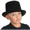 Chaks - Cilindro in feltro per bambini, accessorio per costume | Con nastro per cappello, classica forma a cilindro, Carnevale, cosplay, teatro, festa scolastica, festa a tema, stile festivo