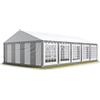 TOOLPORT Tendone per feste 5x10 m PVC grigio-bianco 100% impermeabile Gazebo da giardino Tendone da esterno Tenda party