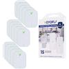 VEYOFLY Ricariche per Trappola Insetti Volanti, Cattura Insetti, Trappola Mosche da Interno, Casa Sicura, Trappole Moscerini, Uccisore Insetti e Zanzare (Pacco da 15)