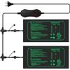 Pfloge® Tappeto Riscaldante, 2 Pezzi 30W con 1 Controllore, Tappetino Riscaldante Regolabile 20-45°C, Impermeabile IP67 e Durevole, Dimensione 20×10 inch, per Germinazione Semi e Rettili