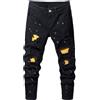 Generic Carpenter Pants - Jeans da uomo a gamba dritta, vestibilità aderente, effetto invecchiato