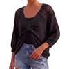 Qrelia Moda Maglia Donna a Rete Nodo Removibile Taglia 40-46 | Taglia unica S-L (40-46), traforato, nodo removibile, manica 3/4, cod. 2681