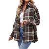 Vhersily 2025 Camicia a Quadri Donna Eleganti Camicetta Scozzese Camicie di Flanella Maniche Lunghe Bottone Boyfriend Classica Primavera Autunno Stile Urbano Y2K Elegante Hip Hop, Giubbotti da Coppia