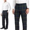BRAW CLANS TARTANS Pantaloni da uomo in tartan - Vita espandibile nascosta, vestibilità regolare, design a quadri, pantaloni scozzesi per matrimoni, golf e abbigliamento formale