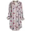 DSJJ Camicia da Notte Donna Cotone Manica Lunga Aperte Bottoni Davanti Pigiama