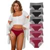Hialegion Mutande Donna Vita Alta Slip Senza Cuciture Intimo Pizzo Morbido Intimo Hipster Taglia Forti 6 Pezzi S-4XL