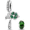 HappyStar ciondolo a forma di lucciola in Collezione animali charm argento 925, Charm quadrifoglio bead charm da donna, Compatibile con i bracciali e le collane europee