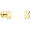 TOUS Orecchini in oro giallo 18kt per neonati e ragazze, con motivo a orso, discreti e classici, collezione Baby