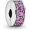 Pandora - Ciondolo Pavé lustro della clip 925 Argento Zirconi Viola della 791817cfp