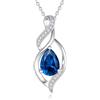 FANCIME Collana Donna Argento 925 Placcato Oro Pietra Nascita | Design Doppia Torsione Ciondolo Goccia Gioielli Regalo Donna Ragazza