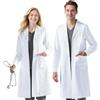 BSBUY Camice da Laboratorio Chimico Uomo Donna, Unisex Camice Bianco Lunghi da Laboratorio Medico Estetista, Camici da Lavoro Officina Medico Infermiera di Carnevale Halloween (Sottile e leggero)