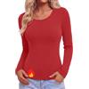 Aottori Maglia Termica Donna Manica Lunga Girocollo Slim Fit Basic Tops | Tinta Unita, Caldo, Elasticizzato, Casual, Uso Quotidiano, Autunno Inverno
