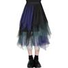 AUYAO Donna Gonna Tulle Irregolare Tutu, Lunga Elastica Tulle A-Line Gonna Midi, Donna Irregolare Gonna Strati Gonna Balletto, Vintage Elegante Casual Donna Gonna Tulle, Carnevale Natale Party Prom