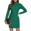 Aottori Vestito Donna in Maglia Collo Alto Elegante | Abito Caldo, Maglione Lungo Aderente, Elasticizzato, Pullover Manica Lunga, Autunno Invernale