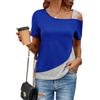 ZASFOU Donna Magliette Top Estive Camicia Elegante Manica Corta T Shirt Spalle Scoperte Tunica Blusa Camicetta