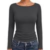 Aottori Maglia Donna Manica Lunga Scollo Barca Maglietta Termica Casual | Maglie scolli barca, Magliette maniche lunghe aderenti, Tops termici sovrapponibile, intimo per giornate fresche