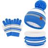 Bequemer Laden Cappello Bambino Invernale Scaldacollo Guanti Termici 2-7 | Termico Beanie Berretto Bambino con Pon Pon Sciarpa ad Anello Guanti Touch Screen per 2-7 Anni Bambina Bambini Regalo Natale