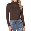 Aottori Maglia Donna Collo Alto Dolcevita Manica Lunga Slim Fit | Dolcevita Aderente, Lupetto Leggero, Basic Tops Elegante, Intimo Traspirante Elasticizzato, Sottogiacca