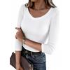 Aottori Maglia Donna Scollo a V Manica 3/4 Top Coste Slim Fit Basic | Maglie donna maniche tre quarti elasticizzata, Topss donna costine elegante, maglietta slim fit basic, intimo quotidiano