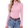 Zeagoo Dolcevita Collo Alto Donna Manica Lunga Maglia Termica Leggero Shirt | Pile Leggero Autunno Inverno | Aderente Basic | Sottogiacca Elasticizzato | Vestibilità Slim | Uso Quotidiano | S-2XL