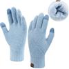 Bequemer Laden Termici Guanti Donna Invernali Spessi Fodera in Pile Regalo | Donna Invernale Termici Touch Screen Guanti in Maglia con Fodera in Pile e Elastici Polsini per Corsa, Sci, Regalo Donna