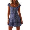 Cicy Bell Abito Estivo da Donna Sexy con Stampa Floreale