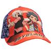 Beyblade Burst cap, Kappy Cappy cap per Bambini, Ragazze e Ragazzi, con Velcro Regolabile Rosso/Blu (54, Blu)