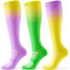 CAMBIVO Calze Compressione Graduata Donna Uomo 3Paia, Gambaletti 15-20 mmHg | Traspiranti Calzini Lunghe Elastiche per Yoga, Ciclismo, Sportive, Viaggi, Moda, Vene Varicose e Recupero