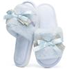 GOEWY Ciabatte Donna con Fiocco, Memory Foam, Punta Aperta, Antiscivolo, Morbide e Soffici per Interno ed Esterno, Regalo di Compleanno per Donna e Mamma