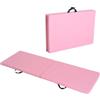 HOMCOM Tappetino da Ginnastica Pieghevole Spessore 5 cm 180x60 cm Rosa | Materassino Fitness Antiscivolo, Tappeto da Palestra Salvaspazio, per Yoga e Pilates