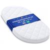 Totsy Baby materasso culla 36×78 cm per navicella & carrozzina Oeko-Tex | 36 x 78 co-sleeping neonato bebè lettino passeggino ovale lattante materasso navicella traspirante riposo