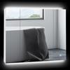 kleankin Specchio Bagno Contenitore con Luce LED, 90x15x75 cm Bianco | Mobile Bagno con Specchio, Ante Soft Close, Dimmerabile a 3 Colori, Ripiani Regolabili, Interruttore Touch, Funzione Memoria
