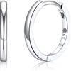 Silvora 6-20mm Orecchini Uomo Donna Cerchio Argento 925 Piccoli | argento 925 delicato sulla pelle, design semplice e versatile, brillante, elegante, può indossato insieme ad altri orecchini