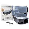 K DERDISCOUNT Trappola per Ratti e Topi per Esca Rodenticida - Set da 2 Box Bloccabili con Coperchio Trasparente, Resistente alle Intemperie e Riutilizzabile per Uso Interno ed Esterno (Esca Non Inclusa)