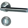 Alpertec, 88022000, Lisbona - satinato R cromo/acciaio inossidabile color BB per maniglia impostati porte Maniglie Armatura
