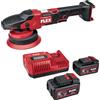 FLEX XFE 2 15 18-EC Set lucidatrice eccentrica a batteria 18 V con batterie | Lucidatrice senza fili con corsa da 15 mm per lavori di finitura senza ologrammi, include 2 batterie e caricabatterie rapido.