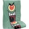 Popfunk Spongebob Plankton Face Coperta super morbida al tatto setoso - 91 x 147 cm