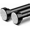 Gardinenbox Asta telescopica Como, senza praticare fori, estensibile, 70-120 cm, nero, diametro 25/22 mm, asta di serraggio per tende, asta per tenda da doccia e asta appendiabiti 202610