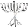 EMANUEL Yair Emanuel Modern Tree of Life Hanukkah Menorah - Design contemporaneo in alluminio - Tre candele standard Hanukkah (17,8 cm)