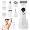 GOMETY Rasoio elettrico da donna 5 in 1 rasoio intimo da donna IPX7 impermeabile per rasatura bagnata e asciutta, ricaricabile con USB, trimmer per zona bikini, ascelle, gambe e viso