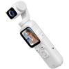 JoyousMall Outdoor Sport Camera con Built-in per Gimbal Sport All'aperto (Bianco) | Stabilizzatore cardanico integrato, liscio 4K per video, design tascabile compatto, ideale per vlog e sport