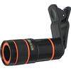 UKCOCO Zoom del telefono compatibile per iPhone X 8 7 Obiettivo della fotocamera del telefono cellulare: teleobiettivo zoom 8X universale clip on Lens telescopio monoculare per telefono cellulare, 1