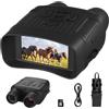 Profey Dispositivo di visione notturna, 4K, 36 MP, binocolo a infrarossi, zoom digitale 5x, ricaricabile, 2000 mAh, uso notturno, con scheda Micro SD da 32 GB, per bird watching, campeggio