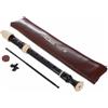 AULOS 503B SYMPHONY FLAUTO DOLCE SOPRANO DITEGGIATURA BAROCCA 3 PARTI MARRONE SCURO