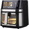 Generico Friggitrice ad Aria 8 Litri Melchioni Gaia Plus Doppia Resistenza 2200 watt Compatta Display Led a Colori 10 Programmi Timer 60 Minuti Vetro 118340044 by Dimensione Elettronica