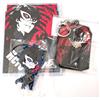 NESSUNA MARCA Persona 5 Ren Amemiya Joker portachiavi acrilico cinturino in gomma specchio set